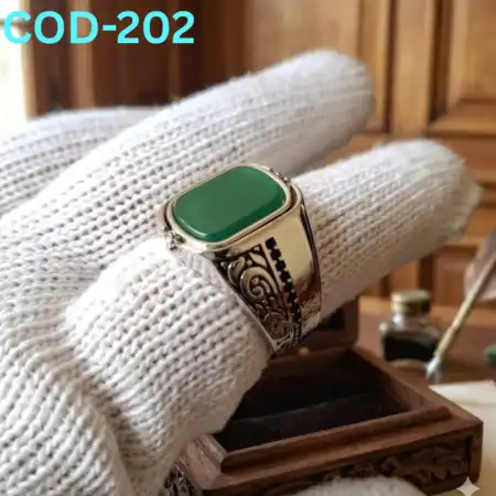 2 Style Green Stone Finger Ring-(COD-202)